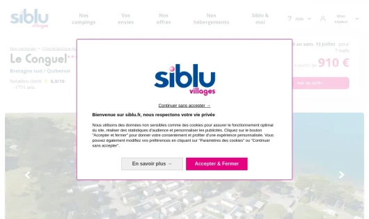 CAMPING SIBLU DU CONGUEL