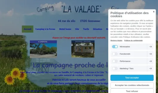 CAMPING À LE FERME LA VALADE