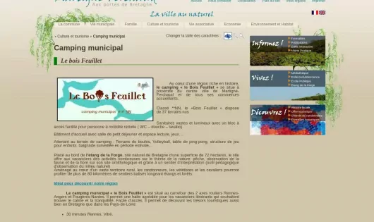 CAMPING MUNICIPAL LE BOIS FEUILLET