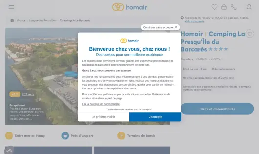 CAMPING HOMAIR LA PRESQU'ILE DU BARCARÈS